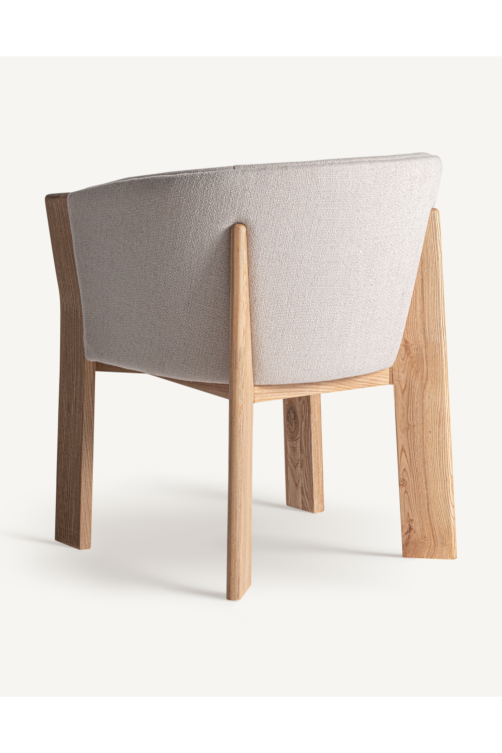 Beige Oak Curve Accent Chair | Vical Home Nara | Oroa.com