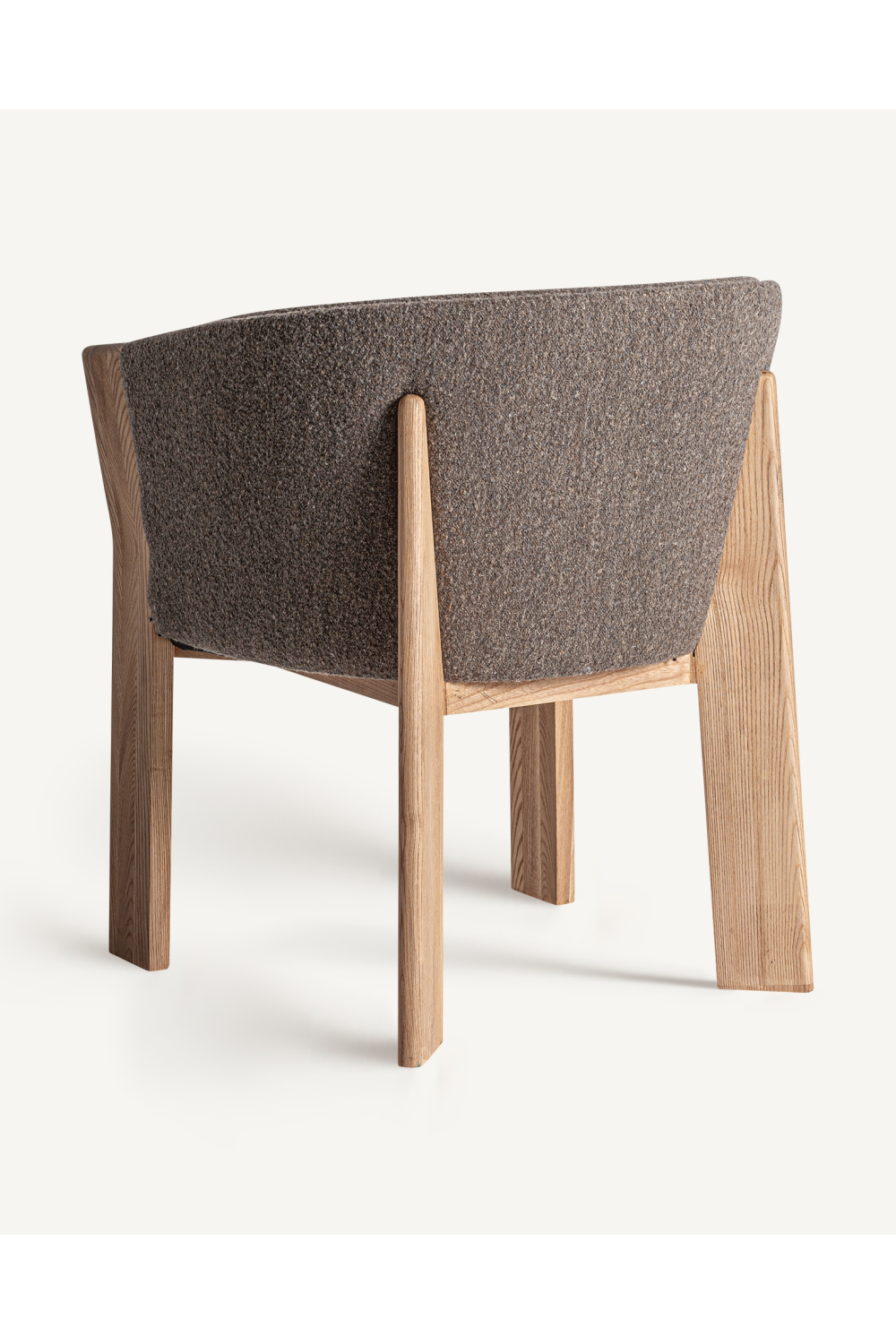 Taupe Padded Curve Accent Chair | Vical Home Nara | Oroa.com