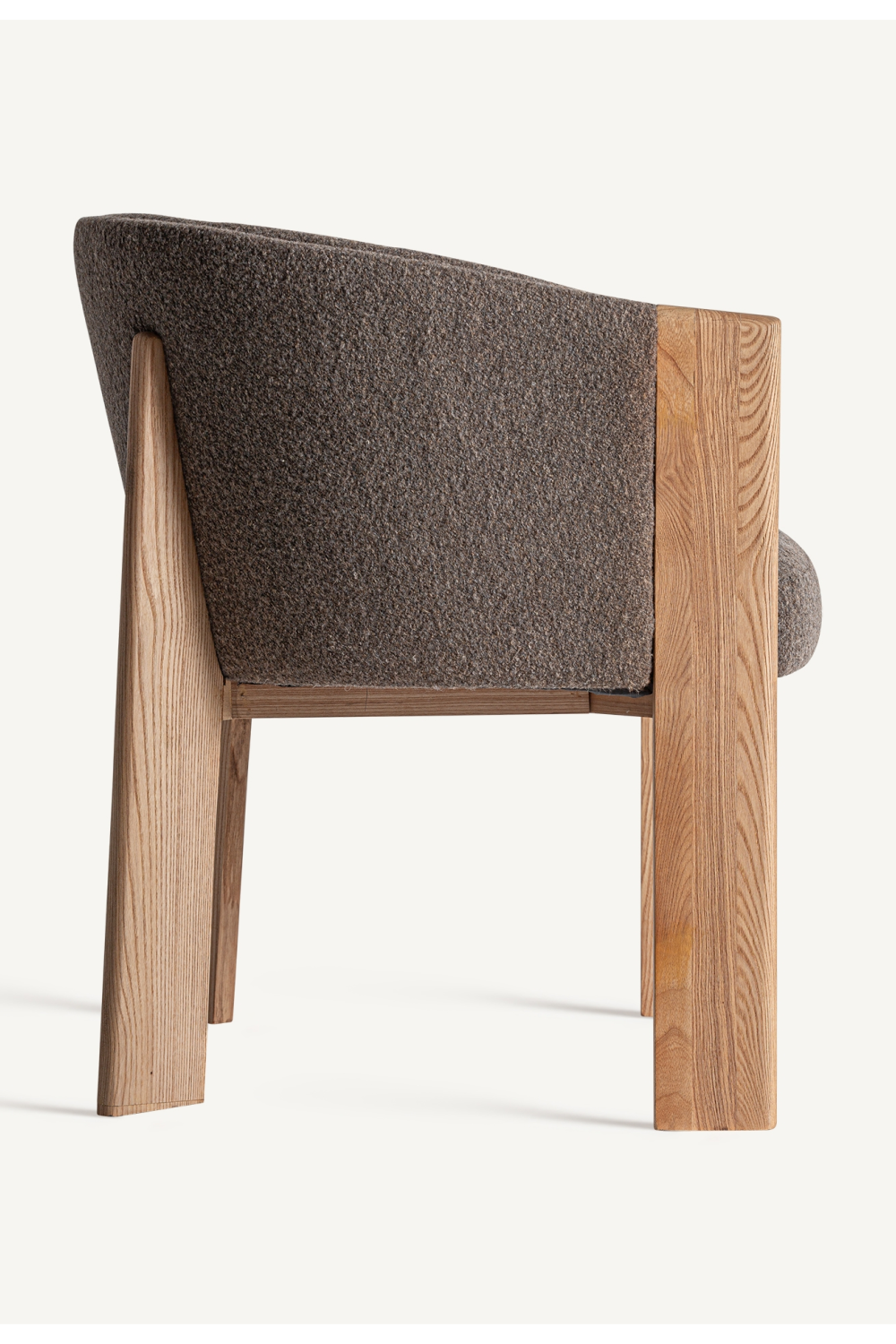 Taupe Padded Curve Accent Chair | Vical Home Nara | Oroa.com