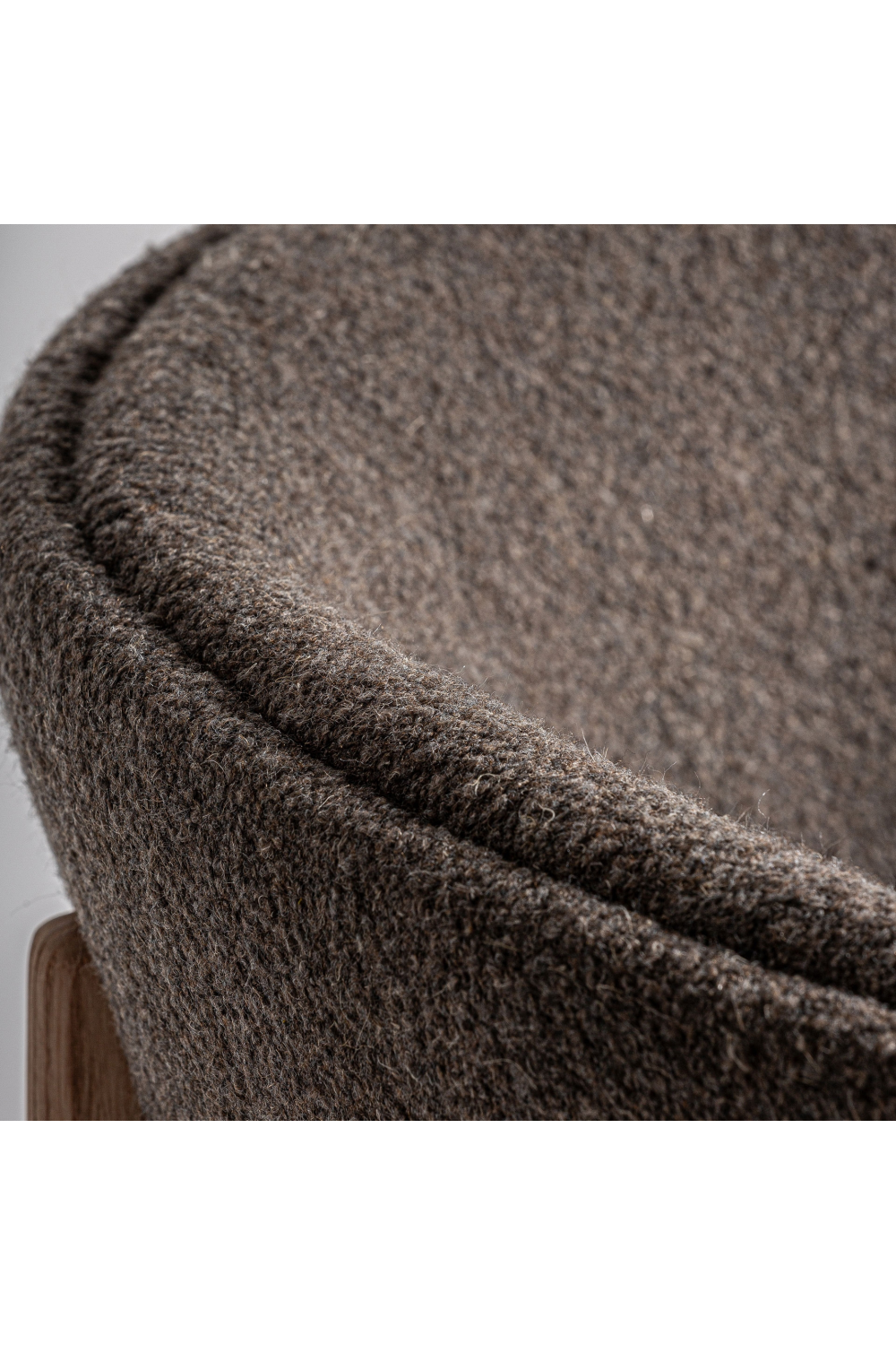 Taupe Padded Curve Accent Chair | Vical Home Nara | Oroa.com