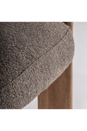 Taupe Padded Curve Dining Chair | Vical Home Nara | Oroa.com