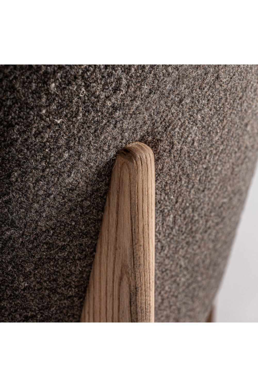 Taupe Padded Curve Accent Chair | Vical Home Nara | Oroa.com