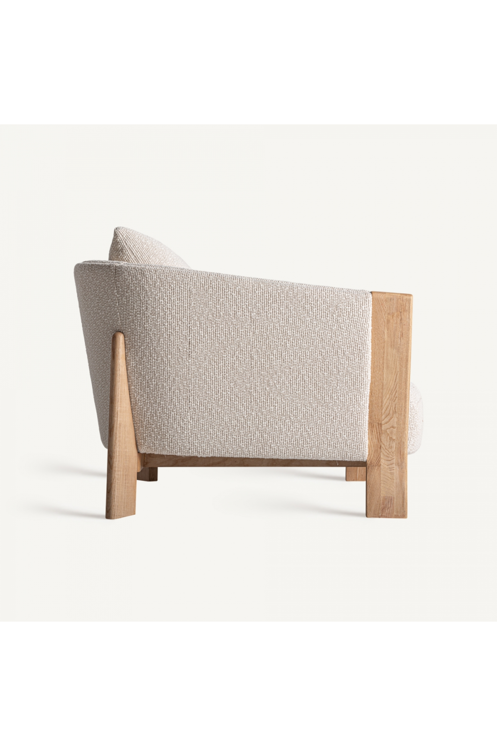 Natural Oak Frame Padded Armchair | Vical Home Nara | Oroa.com