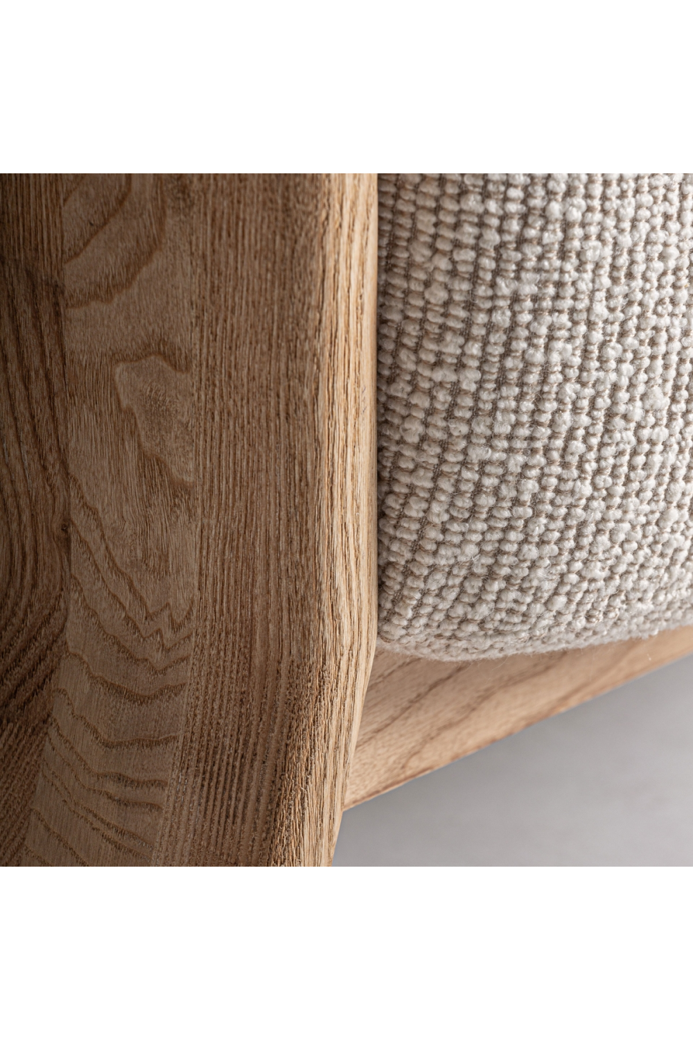 Natural Oak Frame Padded Armchair | Vical Home Nara | Oroa.com