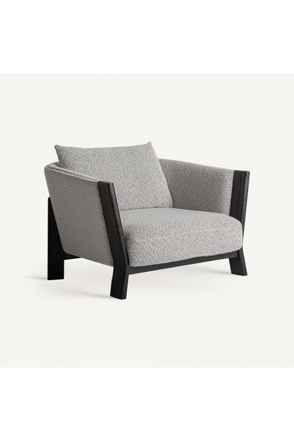 Black Oak Frame Padded Armchair | Vical Home Nara | Oroa.com