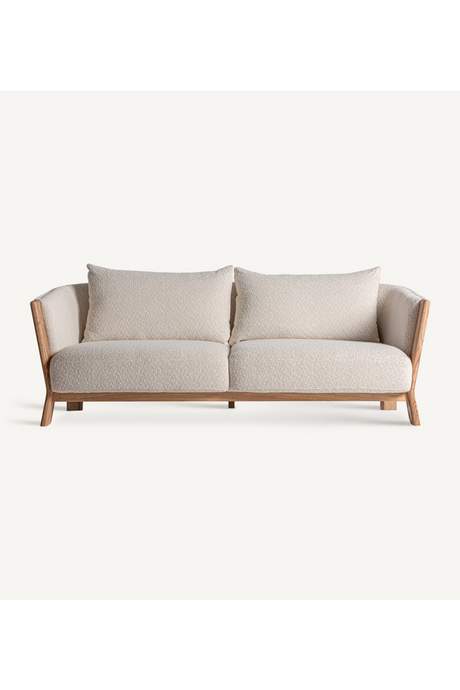Barrel Oak Wood Sofa | Vical Home Nara | Oroa.com