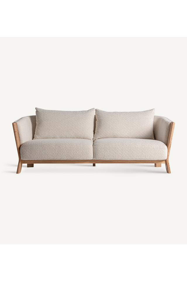 Barrel Oak Wood Sofa | Vical Home Nara | Oroa.com
