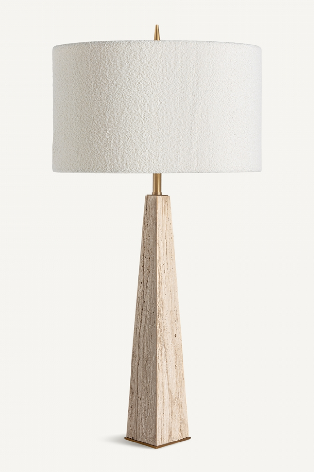 Conical Beige Marble Table Lamp | Vical Home Tetbury | Oroa.com