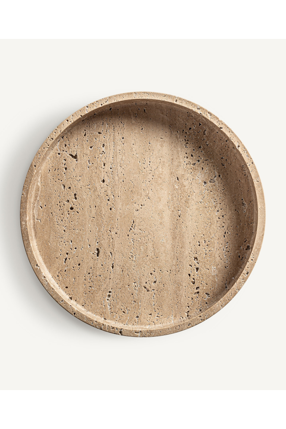 Beige Marble Round Tray | Vical Home Tetbury | Oroatrade.com