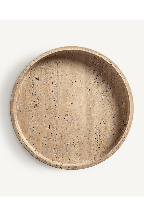 Beige Marble Round Tray | Vical Home Tetbury | Oroa.com