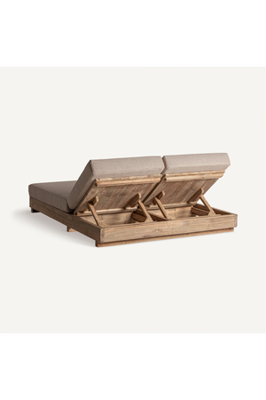 Teak Double Outdoor Chaise | Vical Home Pure | Oroa.com