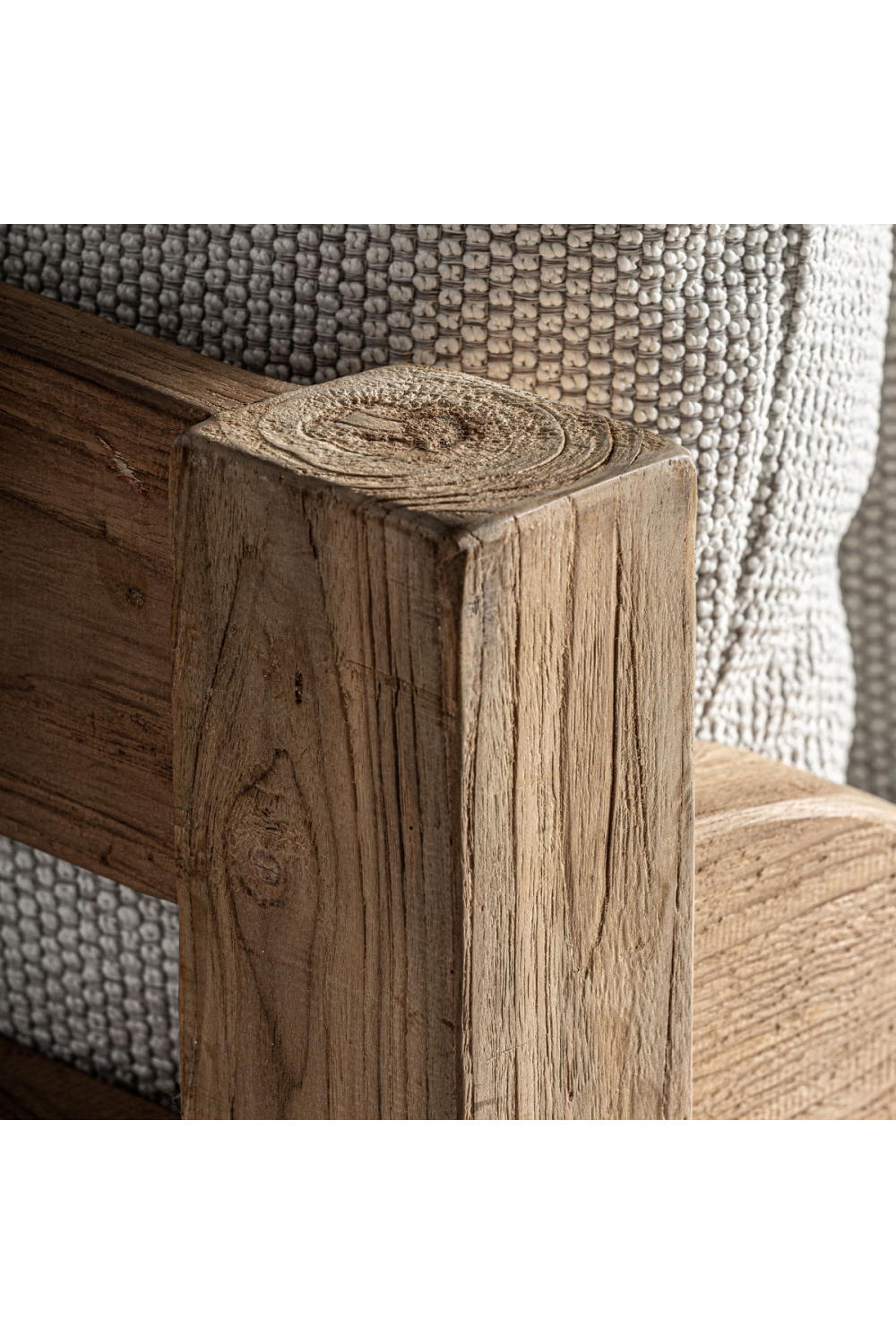 Wooden Framed Padded Outdoor Lounge Chair | Vical Home Jodphur | Oroa.com