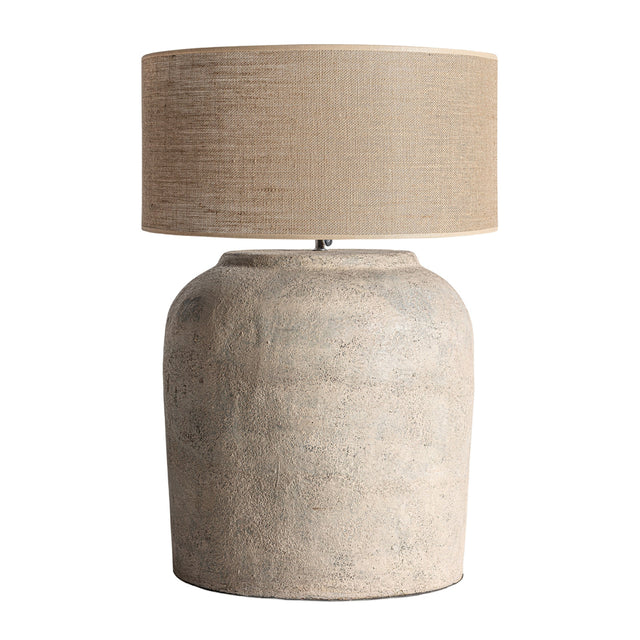 Modern European furniture - Gray Jute Table Lamp - www.oroa.com