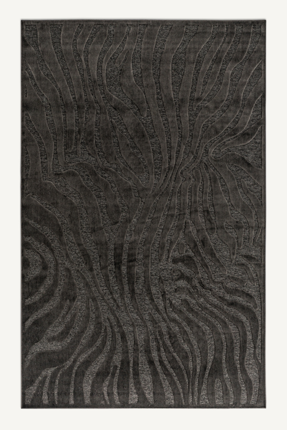 Black Viscose Area Rug 10' x 7' | Vical Home Nea | Oroa.com