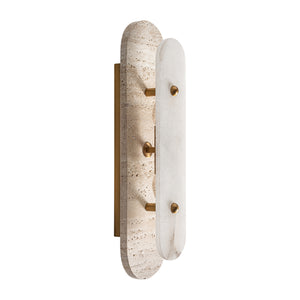   Elongated White Marble Wall Lamp | Oroa.com