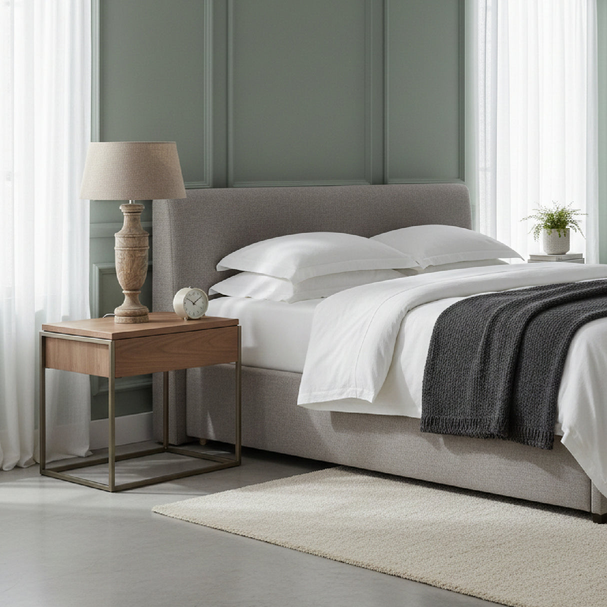 Brown Cotton Table Lamp | Vical Home Liena