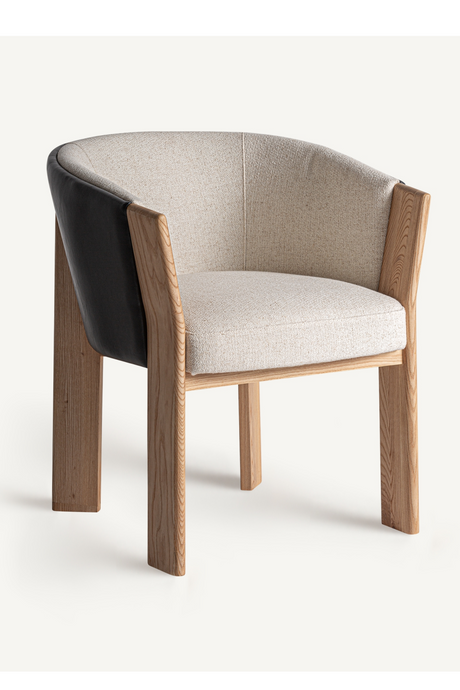 Leather Back Curve Dining Chair | Vical Home Nara | Oroa.com