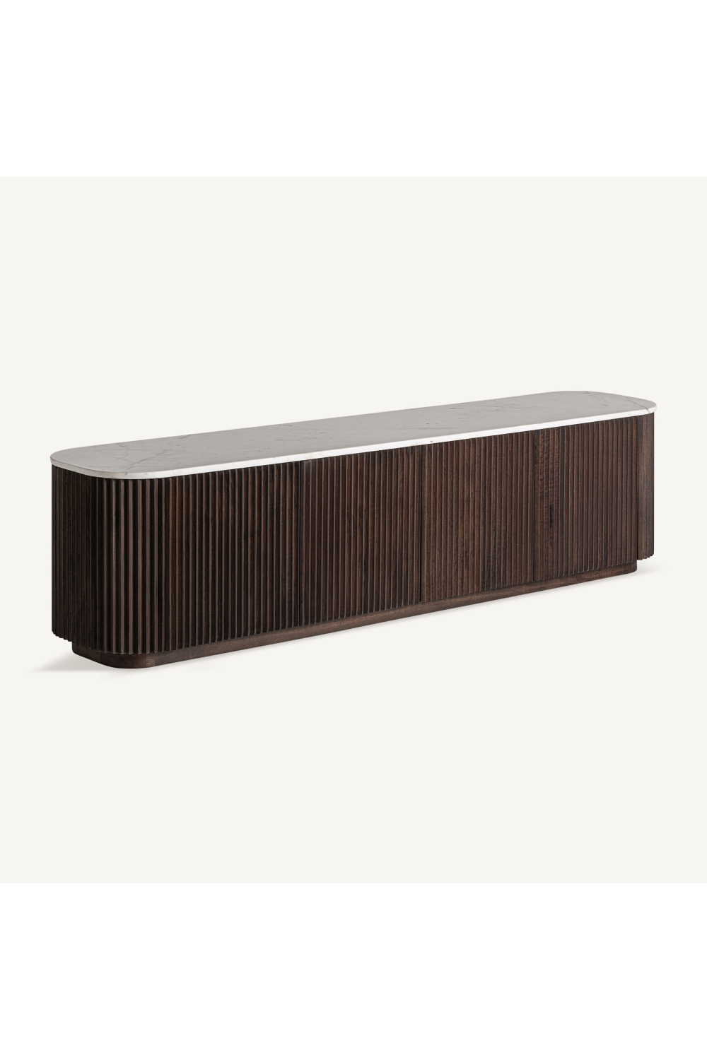 Ridged Mango Wood Media Unit | Vical Home Cenves | Oroa.com