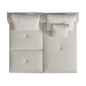   Modern furniture - Cream Upholstered Ottoman  - www.oroa.com | Oroa.com