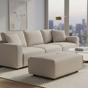   Modern furniture - Cream Upholstered Ottoman  - www.oroa.com | Oroa.com