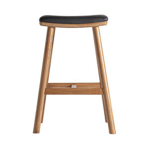   Black Leather Inspired Seat Stool | Oroa.com