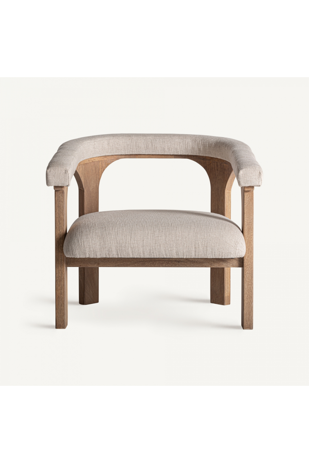 Mango Wood Curved Armchair | Vical Home Racoud | Oroa.com