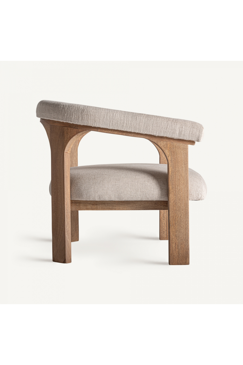 Mango Wood Curved Armchair | Vical Home Racoud | Oroa.com