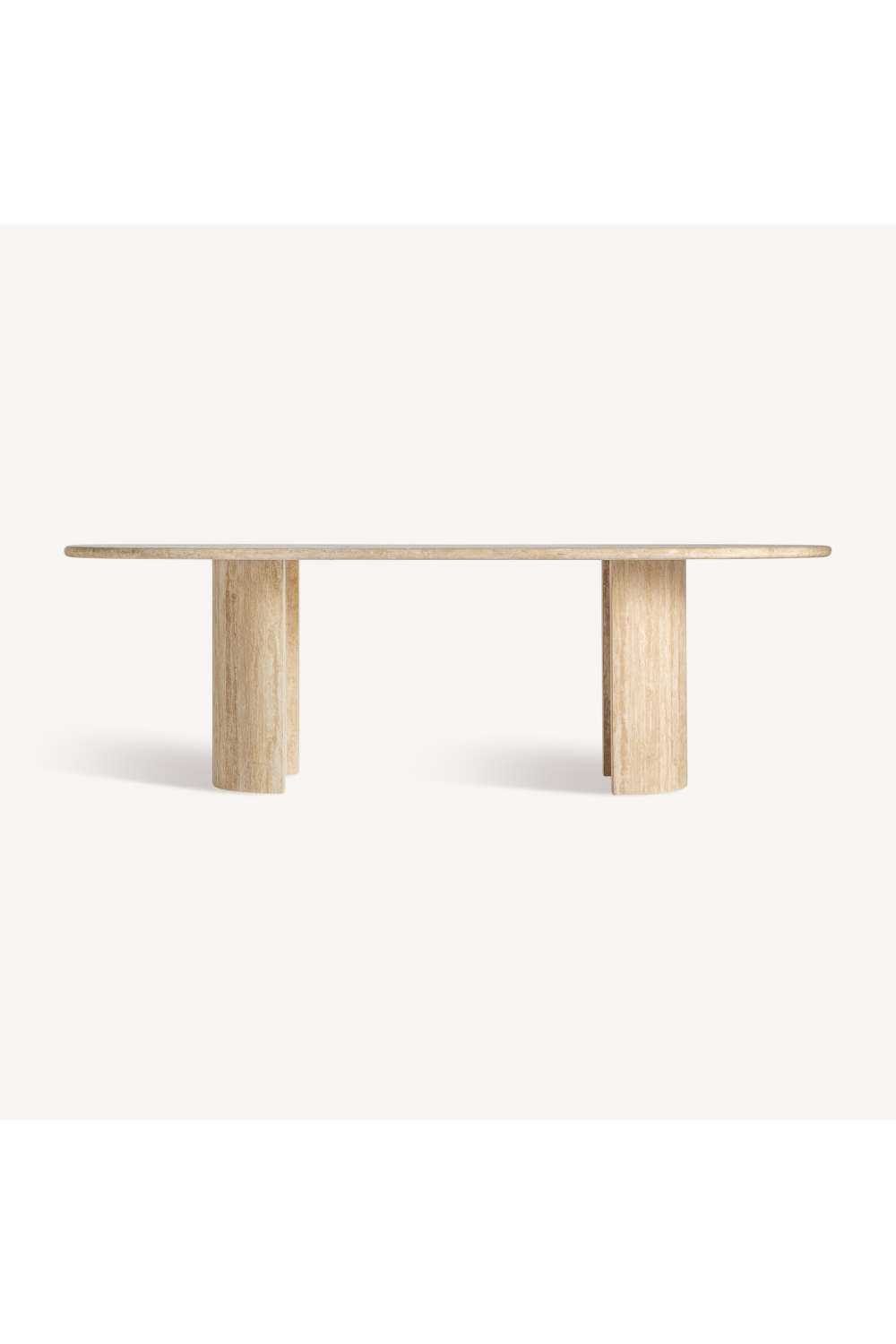 Travertine Oval Dining Table | Vical Home Thiennes | Oroa.com