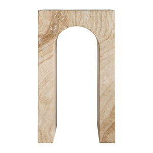   Modern European furniture - Travertine Arc Side Table - www.oroa.com | Oroa.com