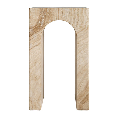   Modern European furniture - Travertine Arc Side Table - www.oroa.com | Oroa.com