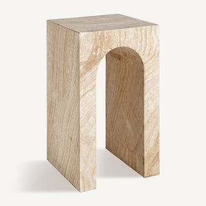   Modern European furniture - Travertine Arc Side Table - www.oroa.com | Oroa.com