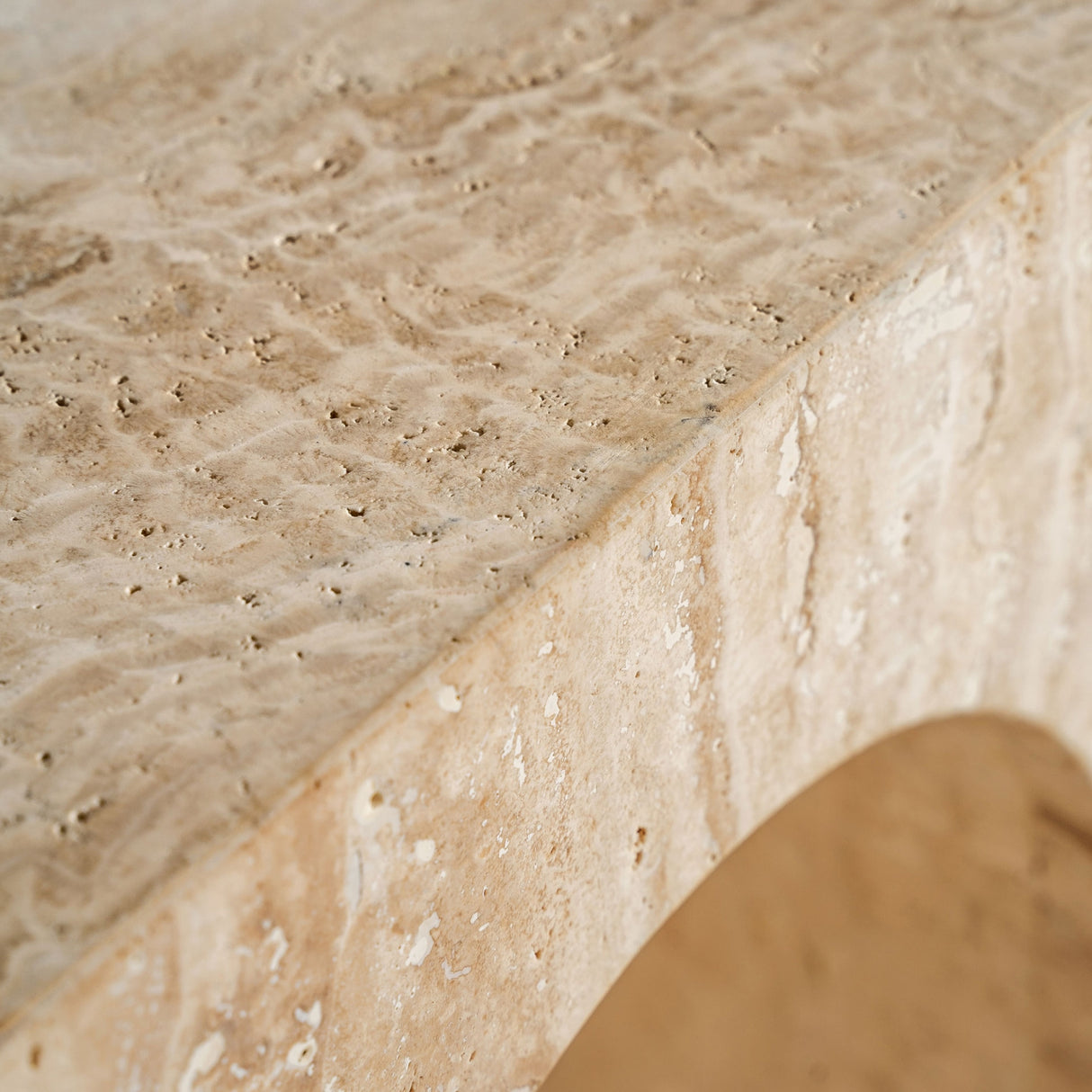  Modern European furniture - Travertine Arc Side Table - www.oroa.com | Oroa.com