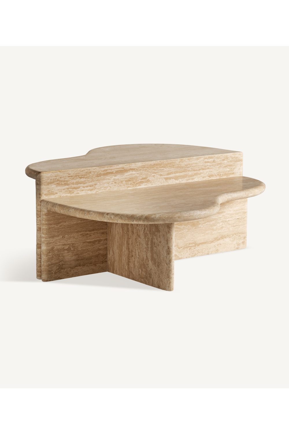 Travertine Organic Coffee Table Set (2) | Vical Home Thiennes | Oroa.com