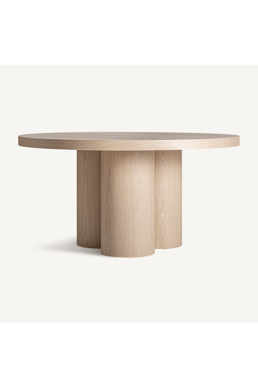 Cream Oak Round Dining Table | Vical Home Prayssac | Oroa.com