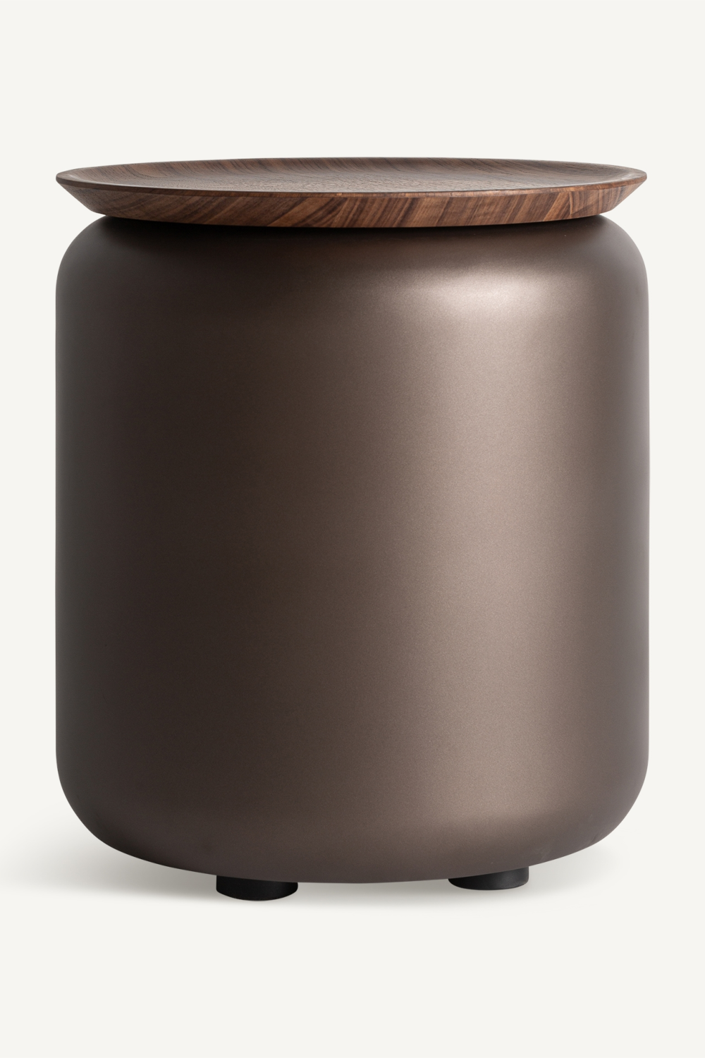 Brown Cylindrical Side Table | Vical Home Bugdorf | Oroa.com