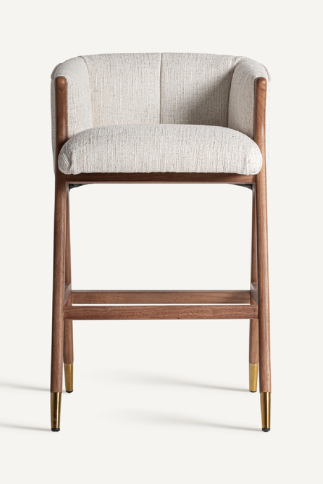 Beige Curved Bar Stool | Vical Home Douze | Oroa.com