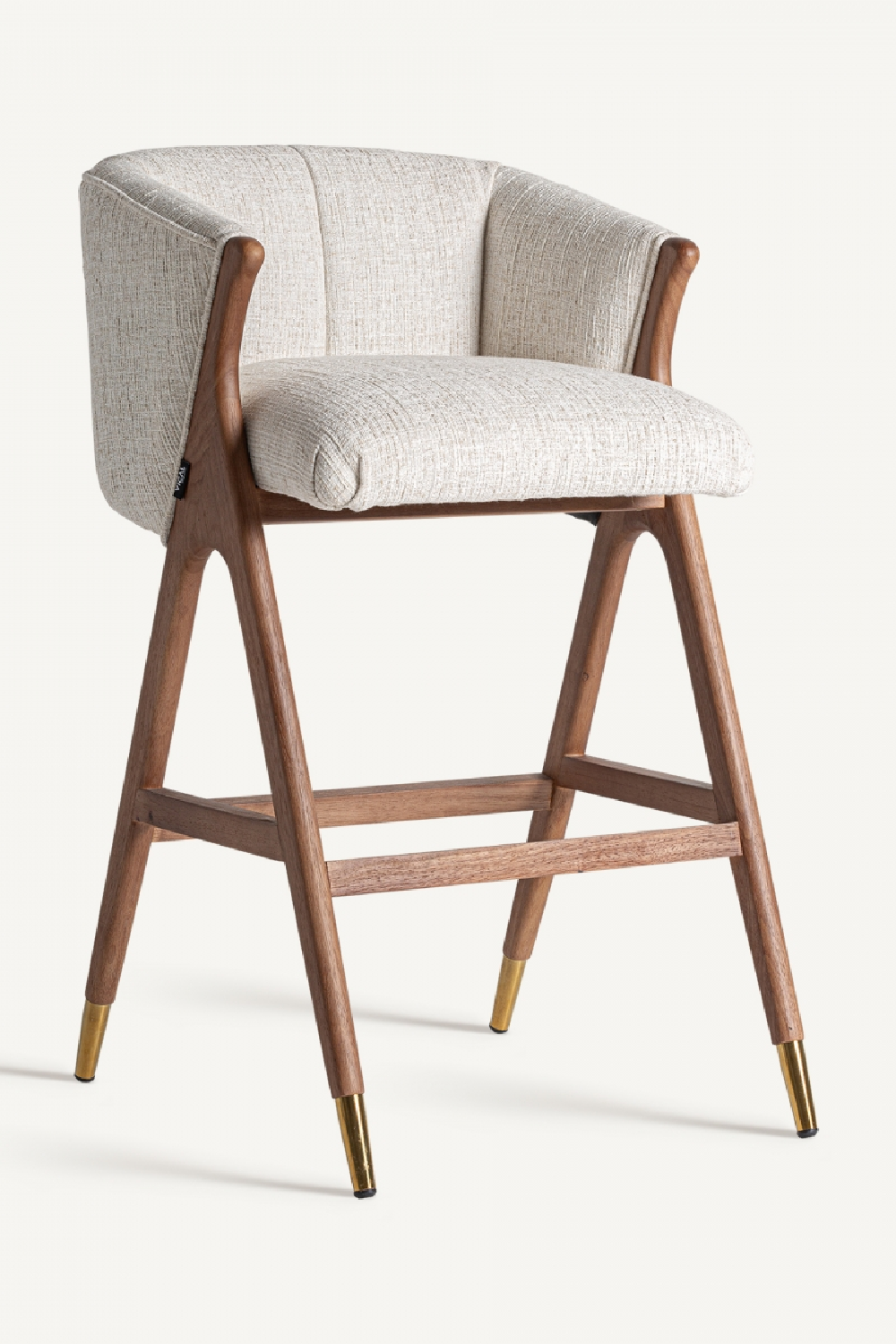 Beige Curved Bar Stool | Vical Home Douze | Oroa.com