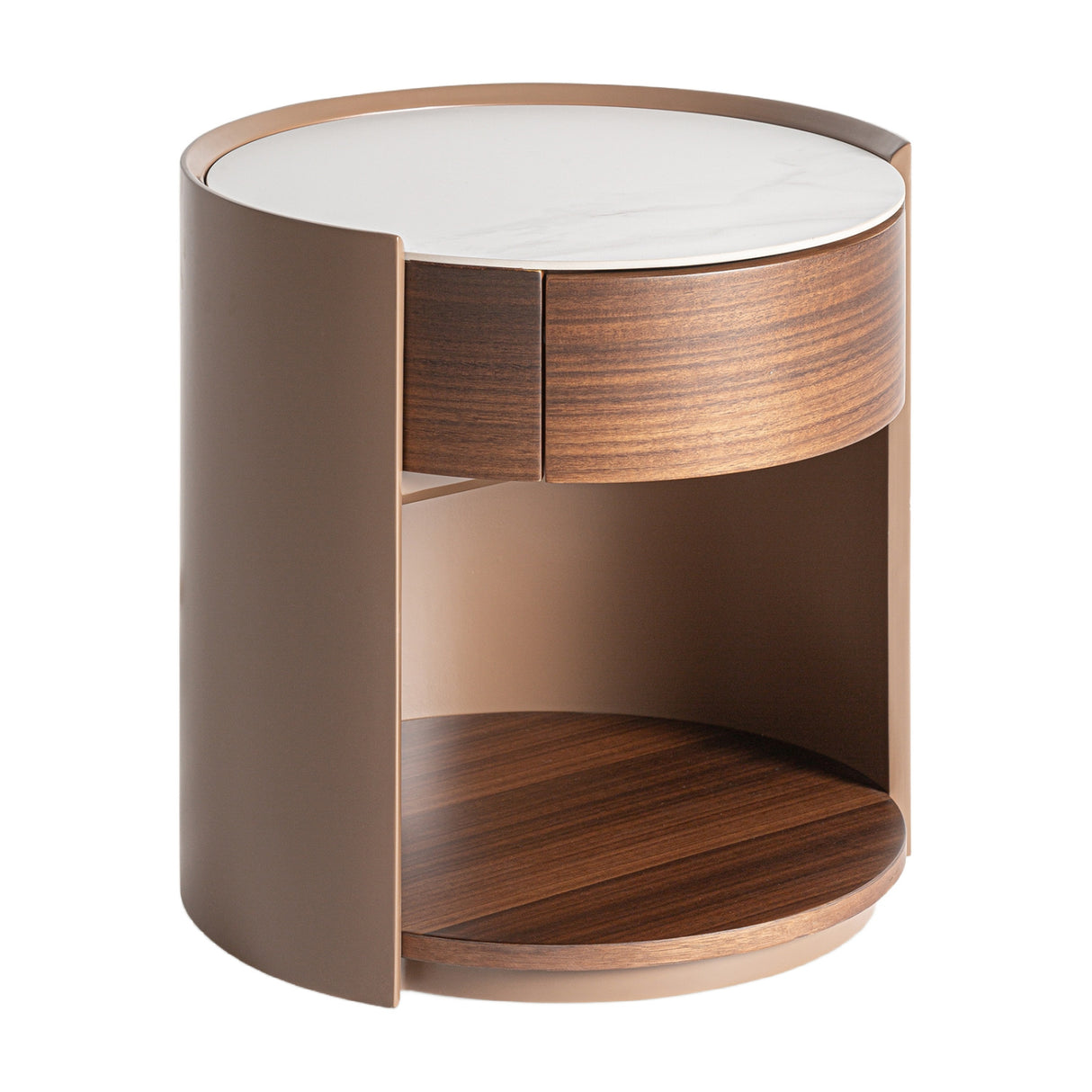  Round 1-Drawer Bedside Table | Oroa.com