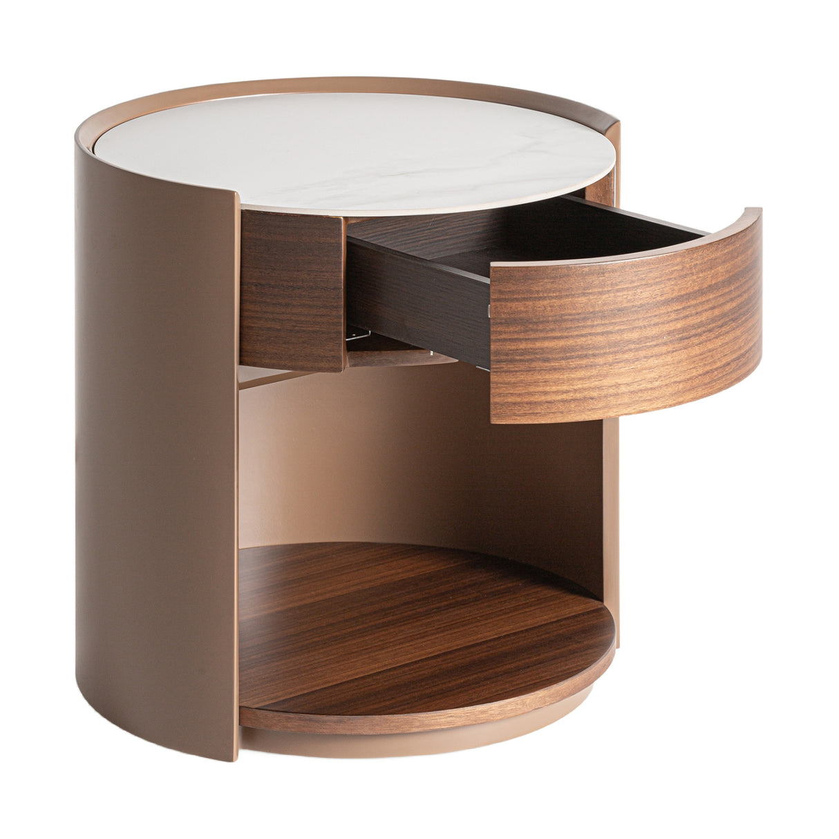   Round 1-Drawer Bedside Table | Oroa.com