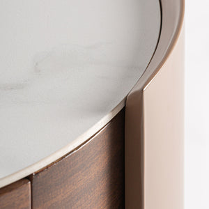   Round 1-Drawer Bedside Table | Oroa.com