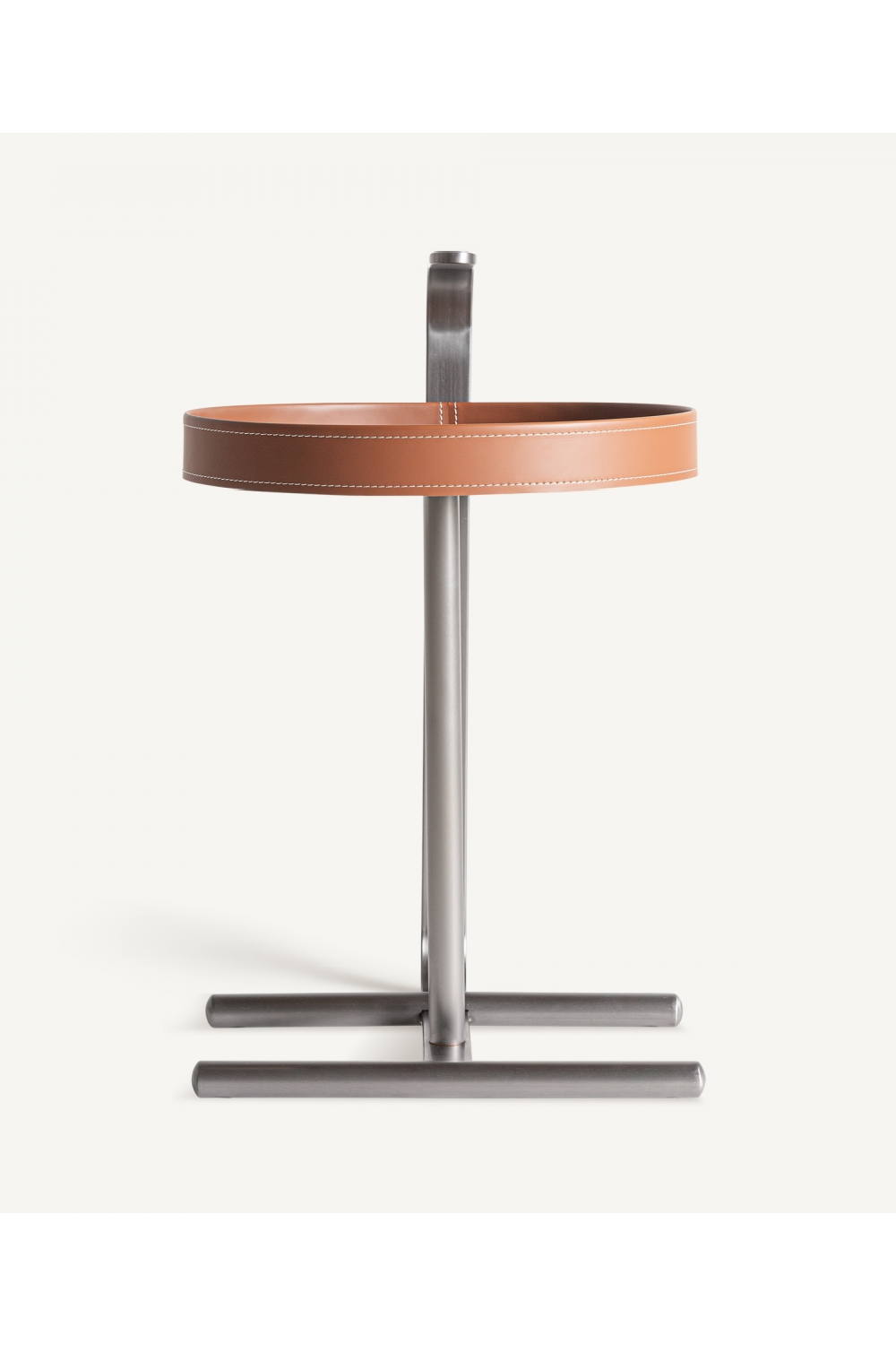 Brown Leather Side Table | Vical Home Geisingen | Oroa.com