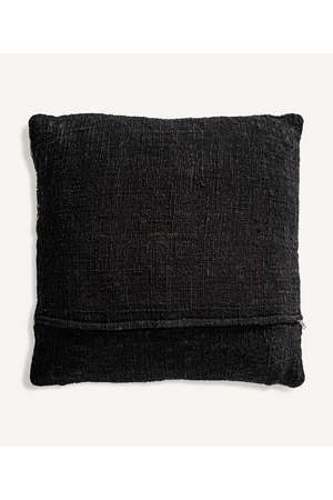 Black Cotton Printed Cushion | Vical Home Cleoa | Oroa.com