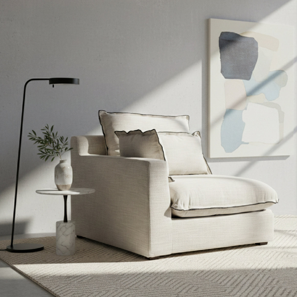   White Corner Modular Sofa | Oroa.com
