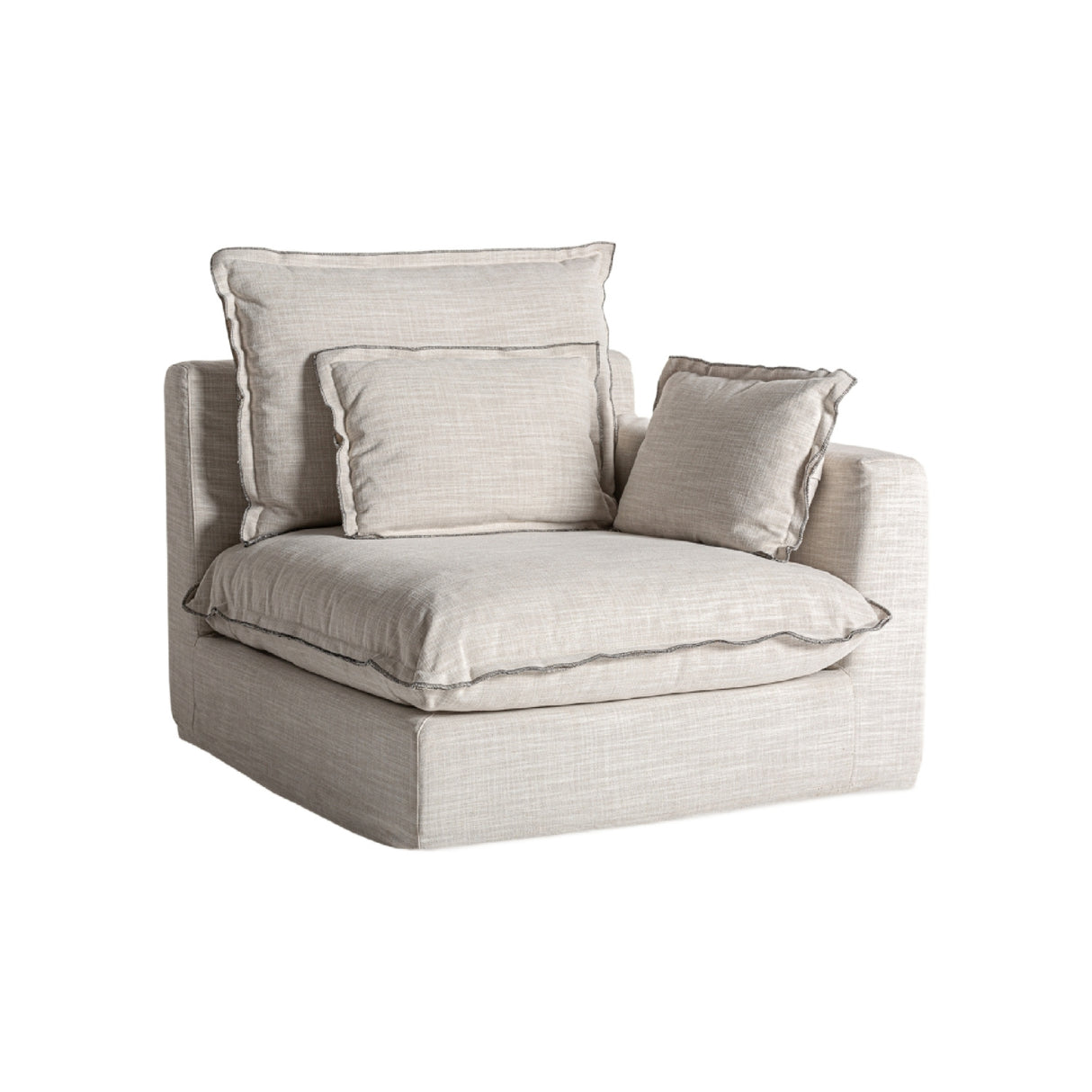   White Right Corner Modular Sofa | Oroa.com