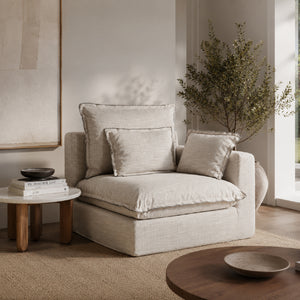   White Right Corner Modular Sofa | Oroa.com