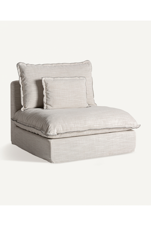 Off White Flanged Central Sofa | Vical Home Bief | Oroa.com