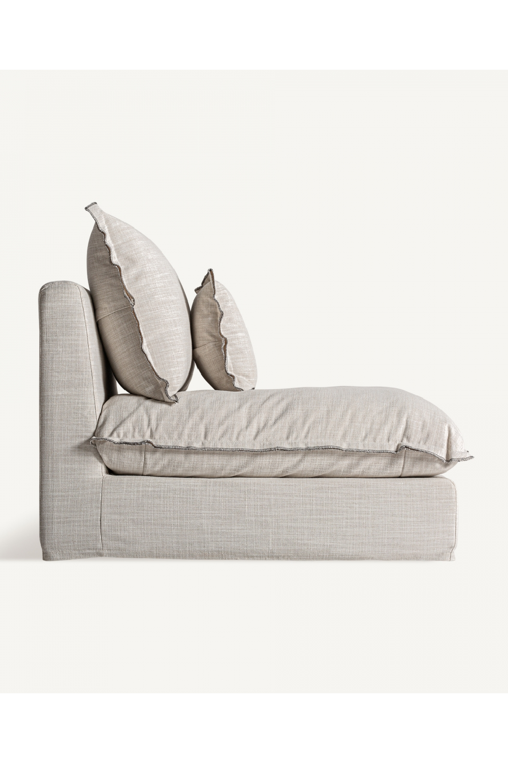Off White Flanged Central Sofa | Vical Home Bief | Oroa.com