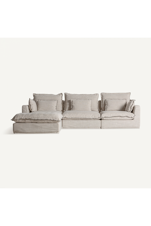 Off White Flanged Central Sofa | Vical Home Bief | Oroa.com