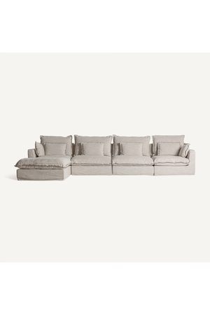 Off White Flanged Central Sofa | Vical Home Bief | Oroa.com