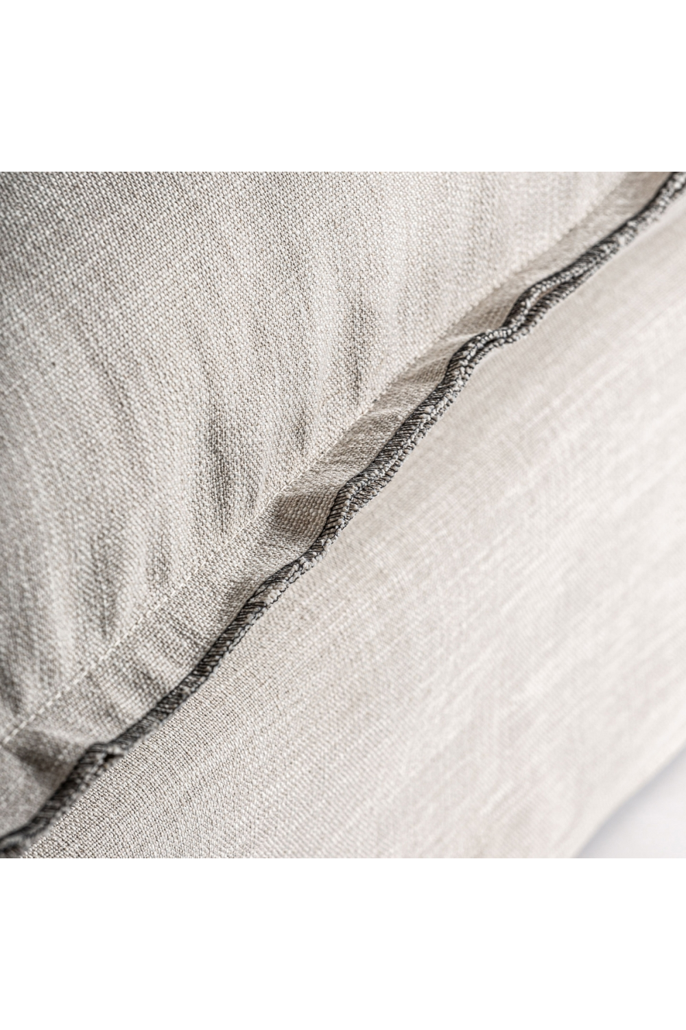 Off White Flanged Ottoman | Vical Home Bief | Oroa.com